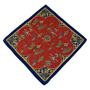 Salvatore Ferragamo - Red Navy Multi Scarf